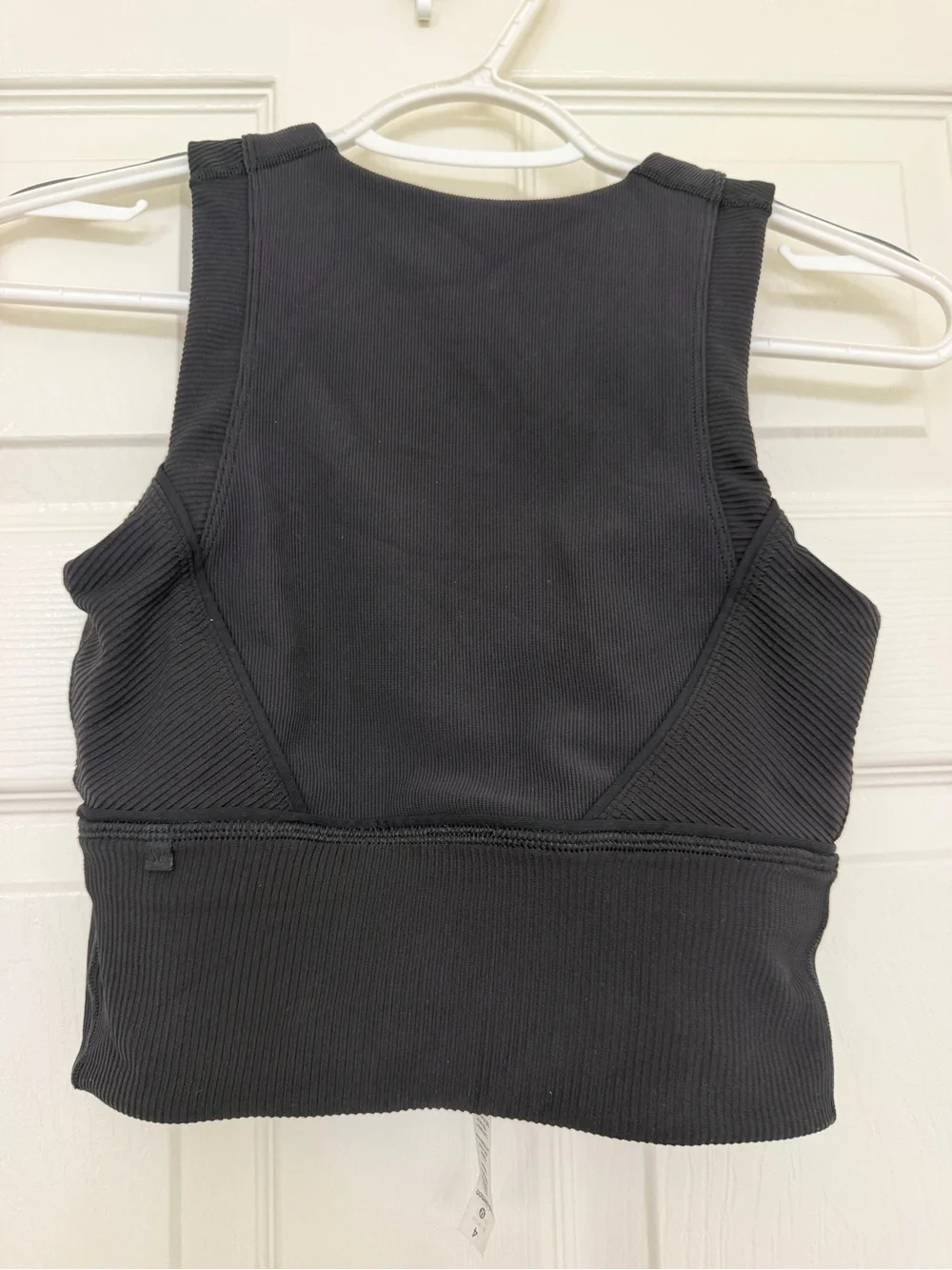 lululemon athletica Black Ribbed Crop Sports Bra